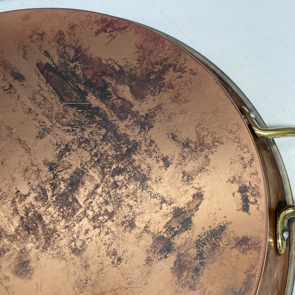 Copper Bottom Paella Pan Brass Handled 15 Inch - Picture 17 of 17